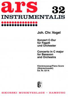 Vogel, Johann Christoph: Konzert C-Dur für Fagott und Orchester für Fagott und Klavier 