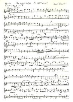 Wölki, Konrad: Romantisches Konzertstück für Zupforchester (weitere Instrumente ad lib), Klarinette 2 