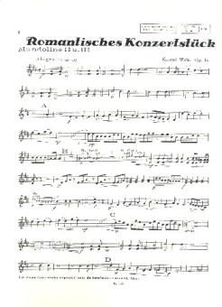 Wölki, Konrad: Romantisches Konzertstück für Zupforchester (weitere Instrumente ad lib), Mandoline 2/3 