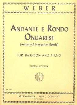 Weber, Carl Maria von: Andante e Rondo ongarese op.35 for bassoon and piano 