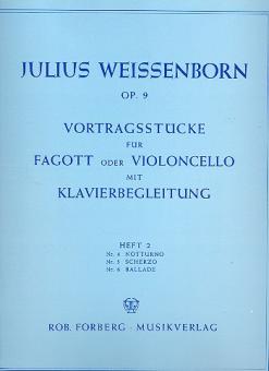 Weissenborn, Julius: Vortragsstücke op.9 Band 2 für Fagott und Klavier 