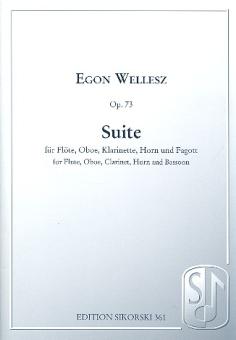 Wellesz, Egon: Suite op.73 für Flöte, Oboe, Klarinette, Horn und Fagott, Stimmen 