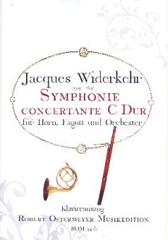 Widerkehr, Jacques-Christian Michel: Symphonie concertante für Horn, Fagott und Orchester für Horn, Fagott und Klavier, Klavierauszug 