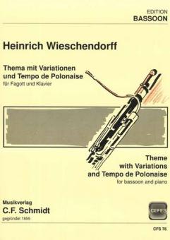 Wieschendorff, H.: Thema mit Variationen für Fagott und Klavier 