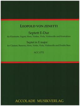 Wolf, Friedrich Adolf: Septett E-Dur für Klarinette, Horn, Fagott, Violine, Viola, Violoncello und Kontrabass, Partitur und Stimmen 
