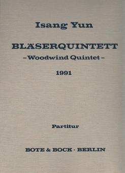 Yun, Isang: Quintett für Flöte, Oboe, Klarinette, Horn und Fagott, Partitur 